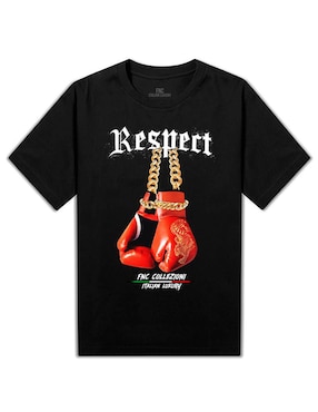 Playera FNC Collezioni Respect cuello redondo para hombre