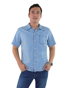 Camisa Casual Innermotion De Mezclilla Manga Corta Para Hombre