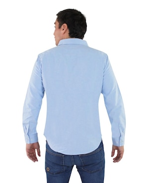 Camisa casual Breton de algodón manga larga para hombre