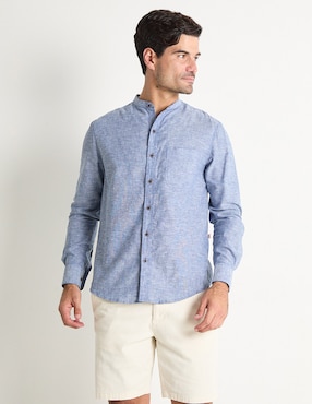 Camisa Casual Costavana De Algodón Manga Larga Para Hombre