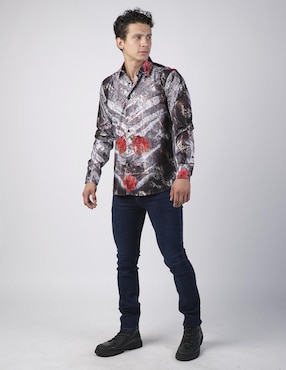 Camisa casual Benziny manga larga para hombre