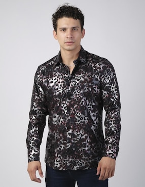 Camisa casual Benziny manga larga para hombre