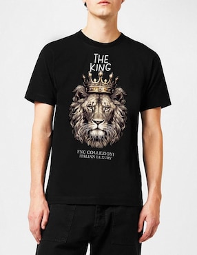 Playera FNC Collezioni The King Cuello Redondo Para Hombre