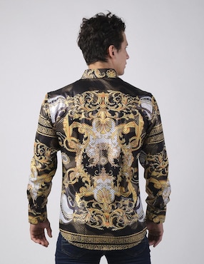 Camisa casual Benziny manga larga para hombre