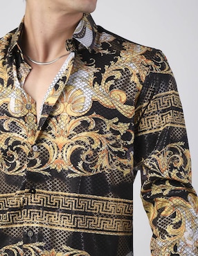 Camisa casual Benziny manga larga para hombre