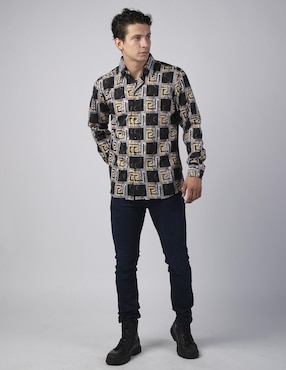 Camisa casual Benziny manga larga para hombre