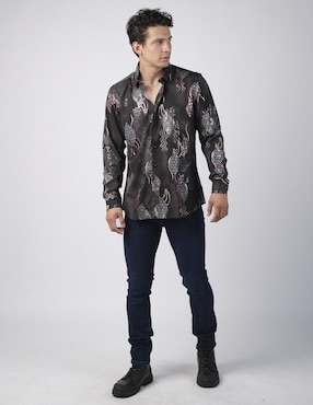 Camisa casual Benziny manga larga para hombre