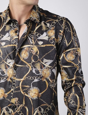 Camisa casual Benziny manga larga para hombre