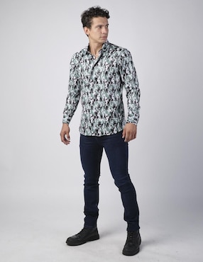Camisa casual Benziny manga larga para hombre