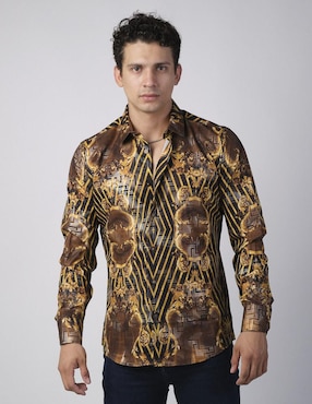 Camisa casual Benziny manga larga para hombre