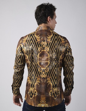 Camisa casual Benziny manga larga para hombre