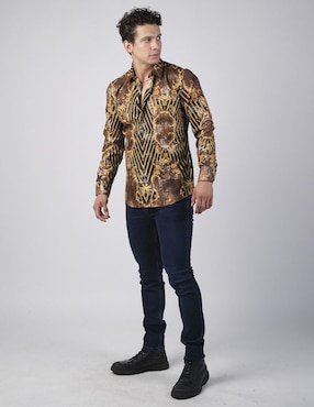 Camisa casual Benziny manga larga para hombre