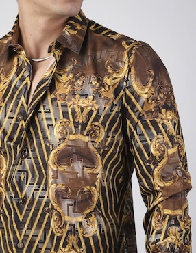 Camisa casual Benziny manga larga para hombre