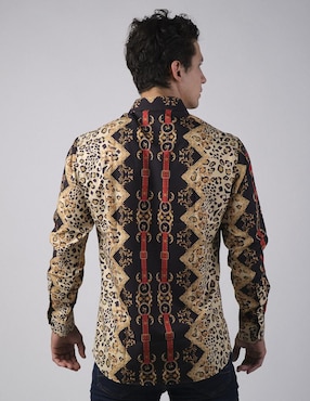 Camisa casual Benziny manga larga para hombre