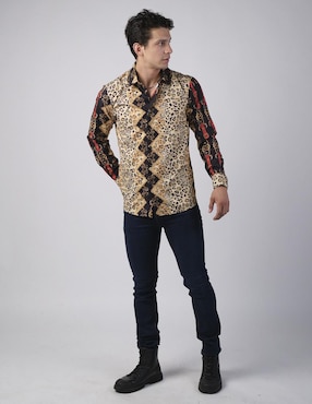 Camisa casual Benziny manga larga para hombre