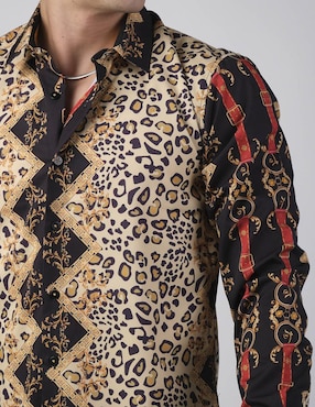 Camisa casual Benziny manga larga para hombre