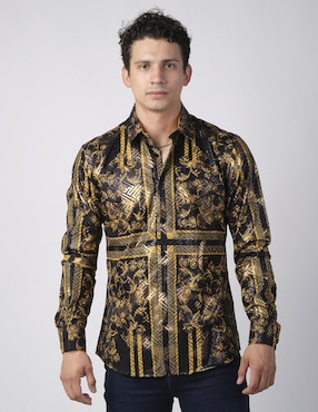Camisa casual Benziny manga larga para hombre