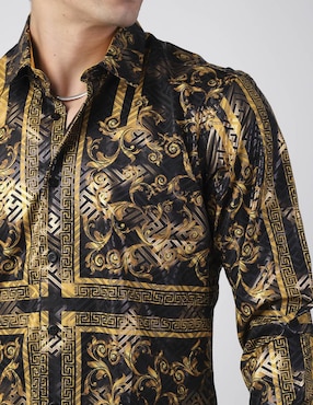 Camisa casual Benziny manga larga para hombre