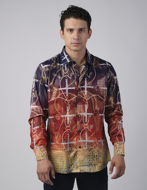 Camisa casual Benziny manga larga para hombre
