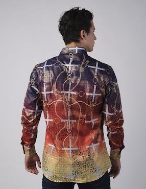 Camisa casual Benziny manga larga para hombre