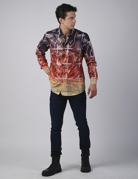 Camisa casual Benziny manga larga para hombre