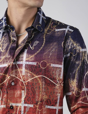 Camisa casual Benziny manga larga para hombre
