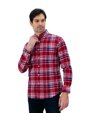 Camisa Casual Chaps De Algodón Manga Larga Para Hombre