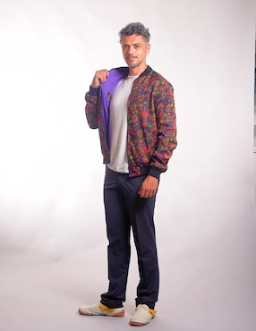 Chamarra bomber Chico Malo texturizado para hombre