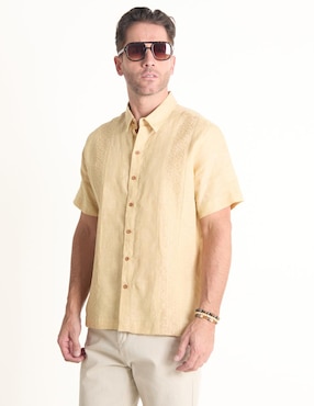 Guayabera Manga Corta Ábito Para Hombre