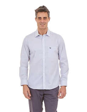 Camisa Casual Ferrioni De Algodón Manga Larga Para Hombre