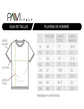 Playera Pavi Italy 04-5077me cuello redondo para hombre