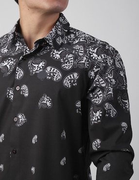 Camisa casual Benziny de algodón manga larga para hombre