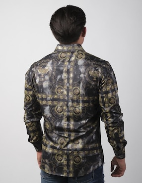 Camisa casual Benziny de algodón manga larga para hombre