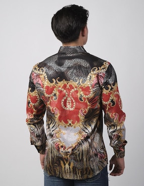 Camisa casual Benziny de algodón manga larga para hombre