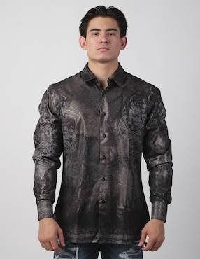 Camisa casual Benziny de algodón manga larga para hombre