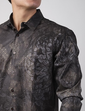Camisa casual Benziny de algodón manga larga para hombre