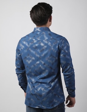 Camisa casual Benziny de algodón manga larga para hombre
