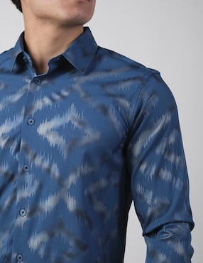 Camisa casual Benziny de algodón manga larga para hombre