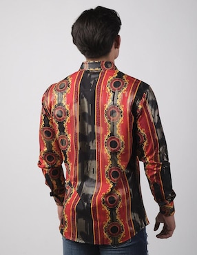 Camisa casual Benziny de algodón manga larga para hombre