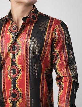 Camisa casual Benziny de algodón manga larga para hombre