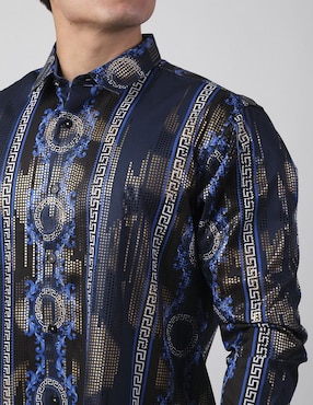Camisa casual Benziny de algodón manga larga para hombre
