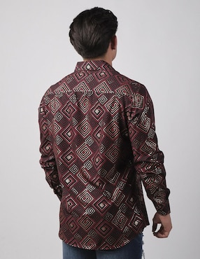 Camisa casual Benziny de algodón manga larga para hombre