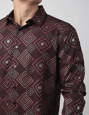 Camisa casual Benziny de algodón manga larga para hombre