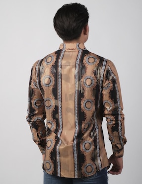 Camisa casual Benziny de algodón manga larga para hombre