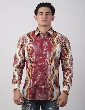 Camisa casual Benziny de algodón manga larga para hombre