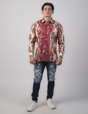 Camisa casual Benziny de algodón manga larga para hombre