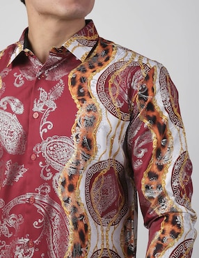 Camisa casual Benziny de algodón manga larga para hombre
