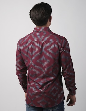 Camisa casual Benziny de algodón manga larga para hombre