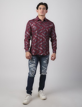 Camisa casual Benziny de algodón manga larga para hombre