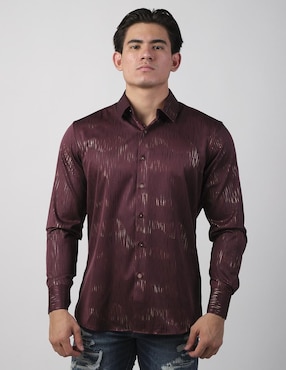 Camisa casual Benziny de algodón manga larga para hombre